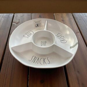 Rae Dunn Dip and Snaks Chips Crisps Melamine Serving Platter Tray